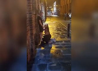 He gets sucked out of a disco!