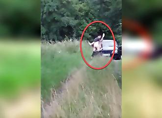 Couple surprised and interrupted 